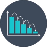 Line chart Maxim Basinski Premium Circular icon | Freepik