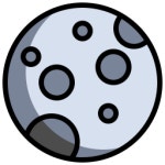 달 아이콘 Generic color lineal-color