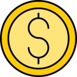 동전 아이콘 Generic color outline