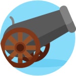 대포 아이콘 Flat Circular Flat | Freepik