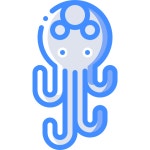 Octopus Basic Miscellany Blue icon | Freepik