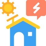 Green home Justicon Flat icon | Freepik