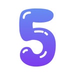 다섯 아이콘 Generic gradient fill