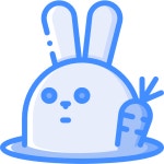 Bunny Basic Miscellany Blue icon | Freepik