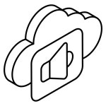 클라우드 마케팅 아이콘 Generic black outline
