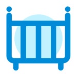 Baby crib Generic color lineal-color icon | Freepik