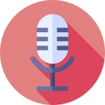 Microphone Flat Circular Flat icon | Freepik