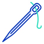 바늘 아이콘 Icongeek26 Outline Colour | Freepik