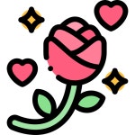 장미 아이콘 Detailed Rounded Lineal color | Freepik