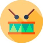 Download Free Drum Flat Circular Flat icon Icons in PNG & SVG
