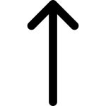 위쪽 화살표 아이콘 Super Basic Rounded Lineal