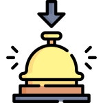 Desk bell Special Lineal color icon | Freepik
