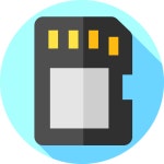 Sd card Flat Circular Flat icon | Freepik