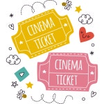 Ticket Doodle Hand Drawn Flat sticker | Freepik