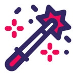 마법의 지팡이 아이콘 Generic color lineal-color | Freepik