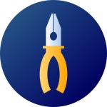 Pliers Flat Circular Gradient icon