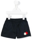 Moncler Kids 로고 아플리케 스윔 쇼츠 - Farfetch