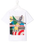 Stella McCartney Kids 로켓 프린트 티셔츠 할인 l 세일로... 포함 금액, 무료 반품 Stella McCartney Kids 로켓 프린트 티셔츠 - Farfetch