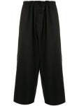 Yohji Yamamoto gathered-waist Cotton Trouses - Farfetch