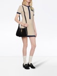Gucci flower-brooch Mini Dress  - Farfetch