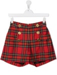 Balmain Kids Tartan Check Shorts - Farfetch