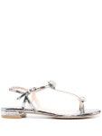 Stuart Weitzman silver embellished open-toe sandals for women | S0528SLV at Farfetch.com Stuart Weitzman  Embellished open-toe... 