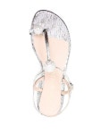 Stuart Weitzman silver embellished open-toe sandals for women | S0528SLV at Farfetch.com Stuart Weitzman  Embellished open-toe... 