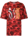 A BATHING APE® 카무플라주 샤크 프린트 티셔츠 | 전 세계 럭셔리 브랜드를 한눈에 볼 수 있는 파페치 ✈ 한국까지 쉽고 빠른 배송... 