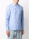 Aspesi blue pointed-collar long-sleeved shirt for men | CE36C195 at Farfetch.com Aspesi pointed-collar long-sleeved Shirt  - Farfetch