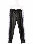 Chiara Ferragni Kids logo-tape faux-leather Leggings - Farfetch
