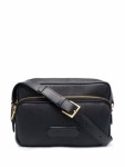 TOM FORD black grained leather messenger bag for men | H0481TLCL213 at Farfetch.com TOM FORD Grained Leather Messenger Bag - Farfetch