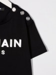 Balmain Kids Metallic logo-print Cotton T-shirt - Farfetch