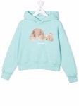 Palm Angels Kids teddy-bear Print Cotton Hoodie - Farfetch