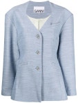 GANNI Oversized button-fastening Blazer - Farfetch