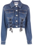 Moschino 모스키노 크롭 레이스업 데님 재킷 - Farfetch