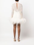 Taller Marmo Gina Spirito feather-trim Minidress - Farfetch
