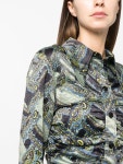 GANNI paisley-print button-up Dress - Farfetch