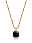 Nialaya Jewelry 스퀘어 오닉스 펜던트 네크리스 | 골드 톤 | FARFETCH KR