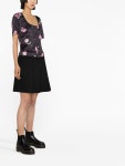 GANNI floral-print Crinkled Satin Blouse - Farfetch