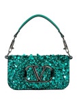 Valentino Garavani 스몰 로코 자수 숄더 백 | 그린 | FARFETCH KR