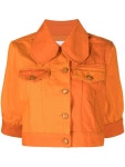 GANNI Cropped short-sleeve Jacket - Farfetch