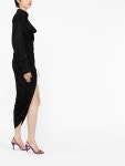 Alexander Wang Asymmetric V-neck Dress | Black | FARFETCH HK
