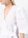 GANNI 랩 디자인 오가닉 코튼 블라우스 - Farfetch