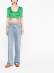 GANNI 크롭 스모킹 탑 - Farfetch