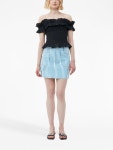 GANNI off-shoulder Ruffled Top - Farfetch