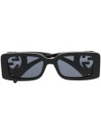Gucci Eyewear 인터로킹 G 직사각 프레임 선글라스 | 블랙 | FARFETCH KR