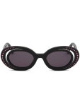 Marni Eyewear 자이온 캐니언 타원형 프레임 선글라스 | 블랙 | FARFETCH KR
