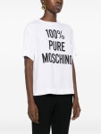 Moschino 슬로건 프린트 티셔츠 | 화이트 | FARFETCH KR