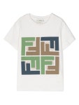 Fendi Kids FF 프린트 티셔츠 - Farfetch