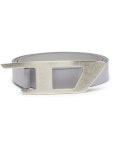 Diesel B-DLogo II Leather Belt | Grey | FARFETCH CA
